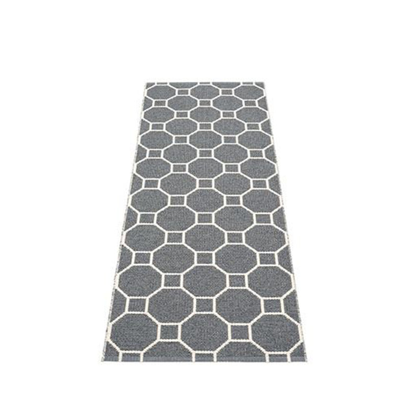 Rakel Geometric Area Rug in Gray/Ivory, Runner 2'3" x 5'