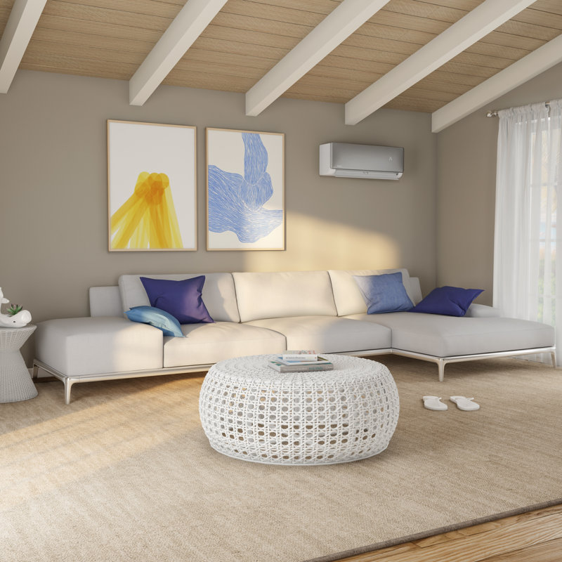 Mini climatiseur d'air à deux blocs sans conduit 24 000 BTU avec chauffage et télécommande