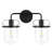 2-Light Glass Vanity Light