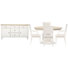 Table de salle à manger extensible ronde 54 po avec 2 chaises d'appoint et 2 fauteuils
