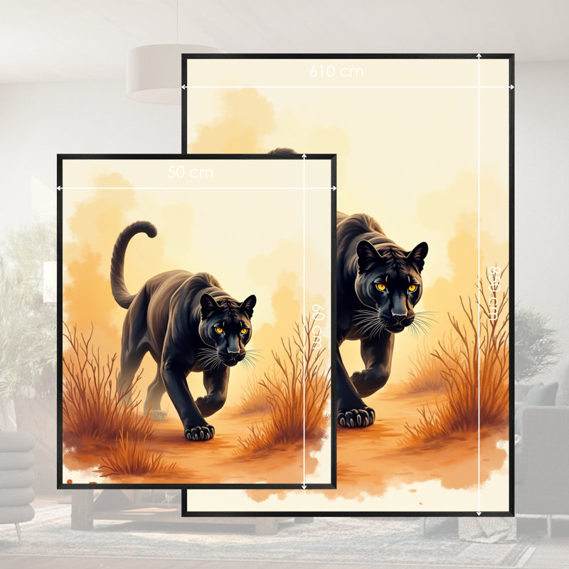 Single Picture Frame LED Illuminated Wall Art Wall Art on Glass / Aluminium, 60cm H x 50cm W