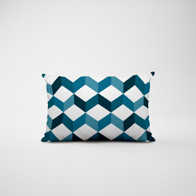 Housse et insert de coussin rectangulaire en polyester pour l'intérieur et l'extérieur