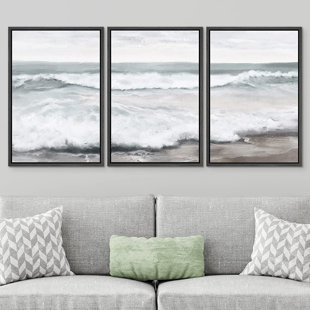 Designart Beach Photo Oceanic Rhythms VII Nautical & Beach Metal Wall Art Living Room - 40 in. Wide x 30 in. High