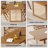 Brown Rectangular Solid Wood Dining Table-765360748