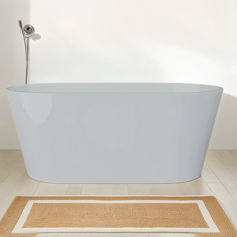63'' x 31.1'' Freestanding Soaking Acrylic Bathtub