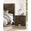 Armoire de chevet transitionnelle - brun rustique et meubles de chambre à coucher avec tiroirs de rangement