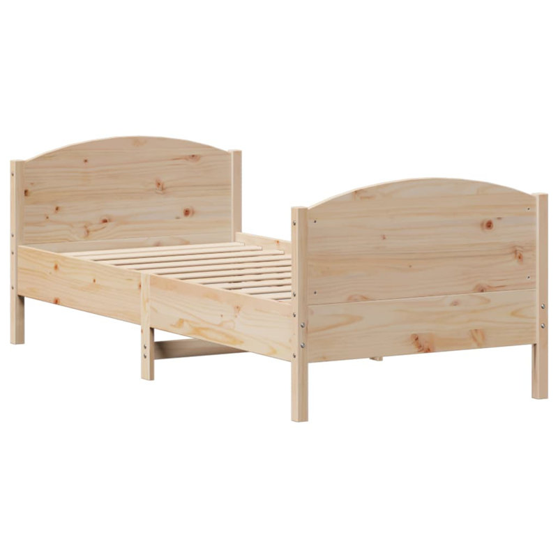 Drawers Bed Frame, European Single (90 x 200 cm), Brown