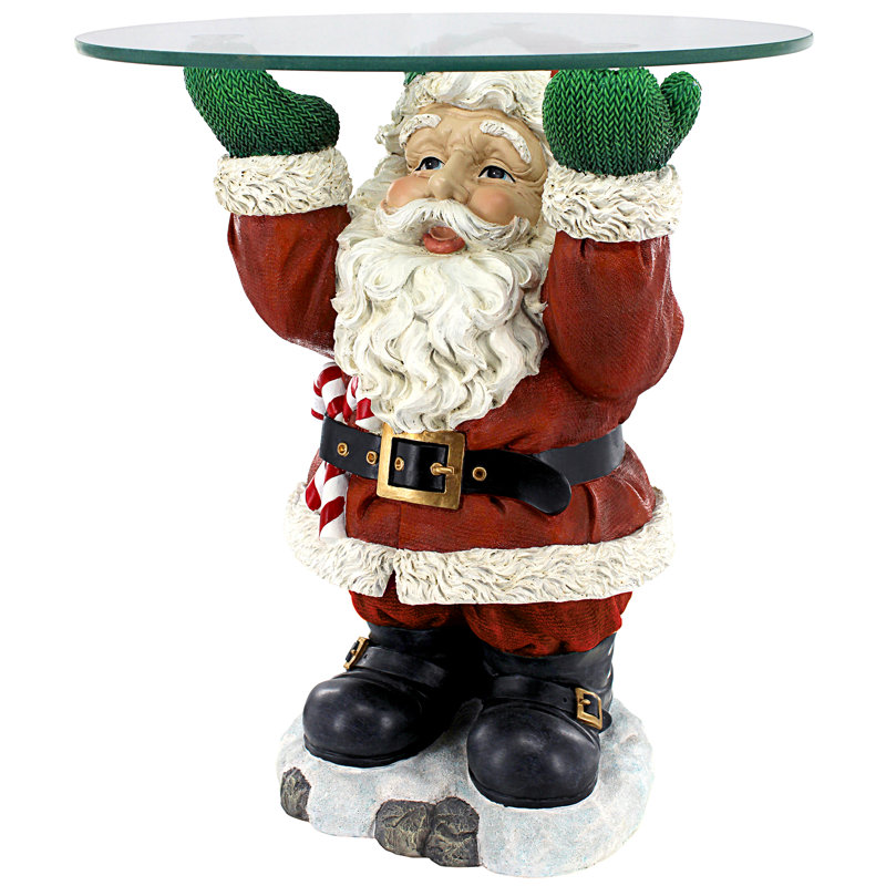 Glass Top Figurine End Table
