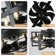 Yursa 18" Industrial Black Caged Ceiling Fan with Light, 3-Speed Reversible Fandelier Ceiling Fan with Remote Control