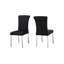 Ensemble de 2 chaises d'appoint Hols Parson, tissu noir, base en acier argenté-130623953-130623956