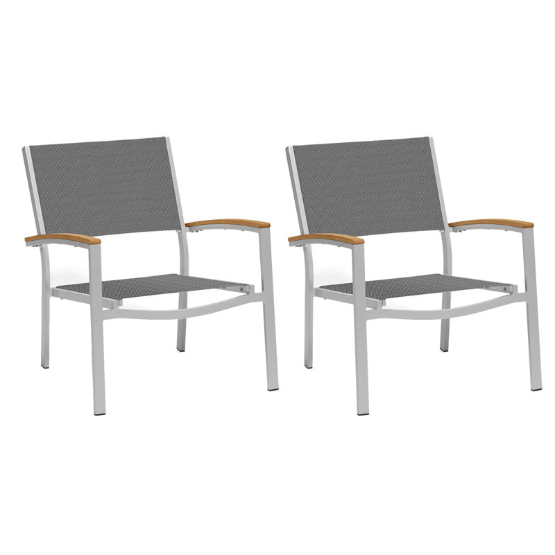 Travira Chat Chair, Teakwood Natural, Black