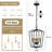Aonesty 4-light Dimmable Geometric Lantern Chandelier with Wrought Iron Accents-206591561