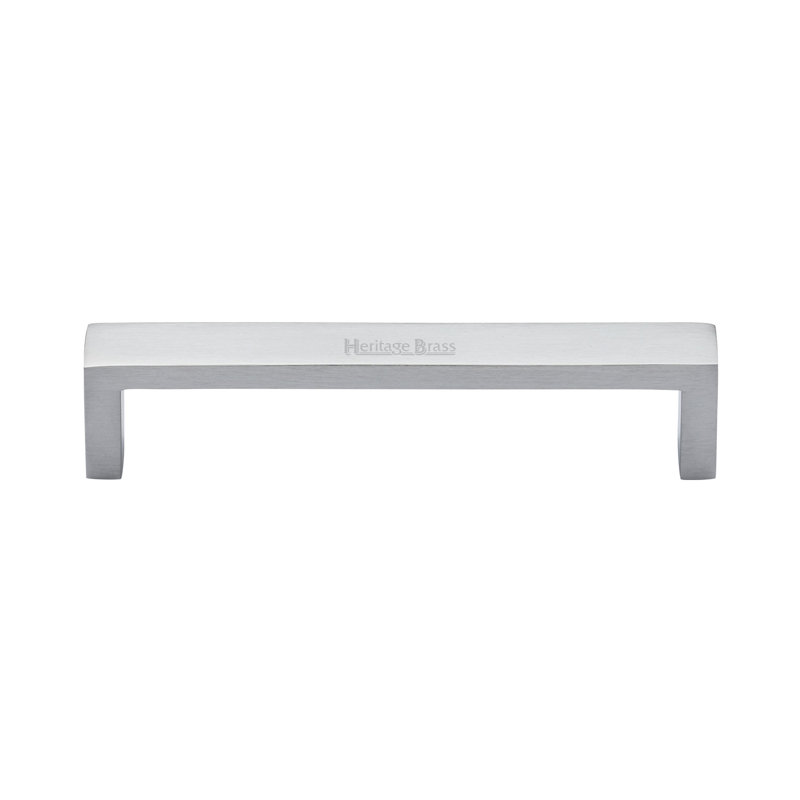 Heritage Brass Heritage Cabinet Pull Wide Metro Design, Satin Chrome, 16cm H x 2cm W x 16.8cm D