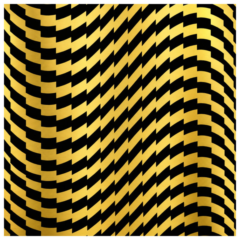 Couvertures dorées à chevrons noirs, L 50 po x H 60 po