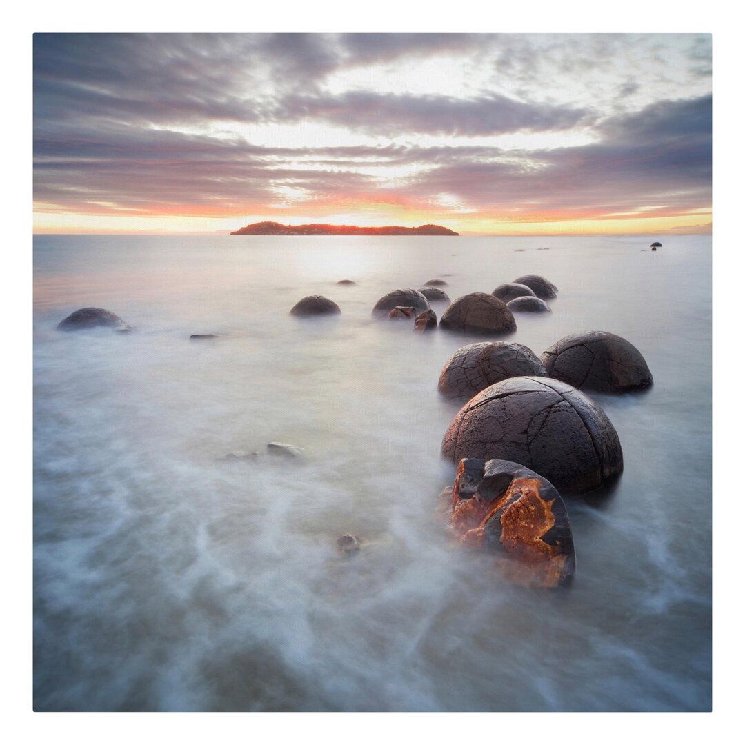 Leinwandbild - Moeraki Neuseeland - Panorama Quer