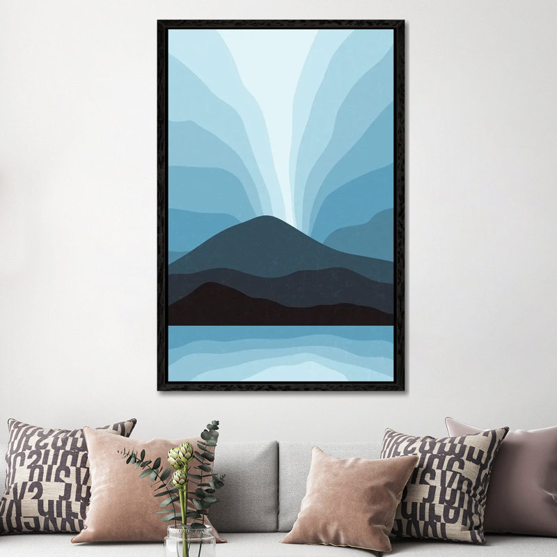 Blue Mountain Vibes III by Jay Stanley - Gallery-Wrapped Canvas Giclée on Canvas, Black Floater Frame