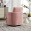 Fauteuil d'appoint pivotant en tonneau de chenille pour salon, rose-1238437569