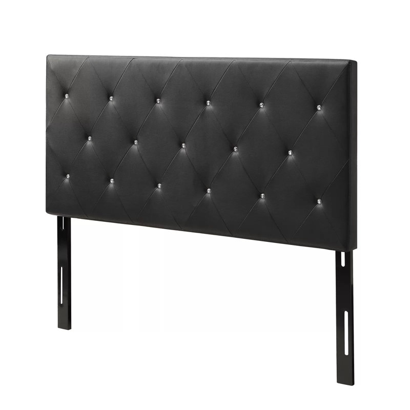 Areswell Upholstered Headboard, Queen, Black
