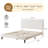 Velvet Upholstered Platform Bed Headboard and footboard with soft-padded vertical channel quilting-759721668-759721669
