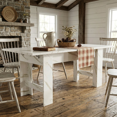 94.5"W Dining Table With Leaf (Clear Out)