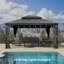 15 pi L 13 pi. D Pavillon de jardin en aluminium
