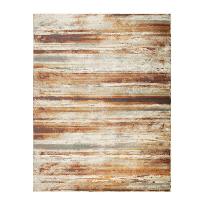 Indoor Area Rug with Modern Abstract Striped Lines