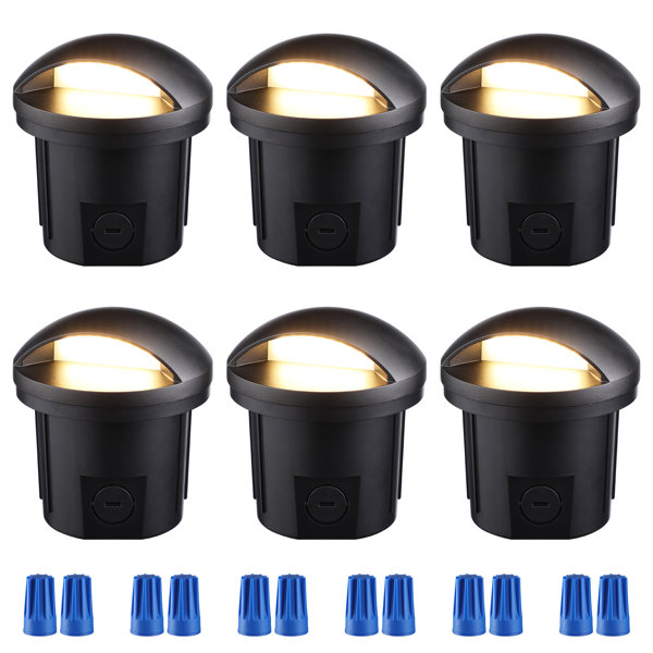 Outdoor Low Voltage Landscape Lights 3W Recessed LED Deck Stair Step Pool  Lighting Ultra Waterproof 12V Solid Metal In Ground Well Lights for Paver  Driveway (3000K 6-Pack) 