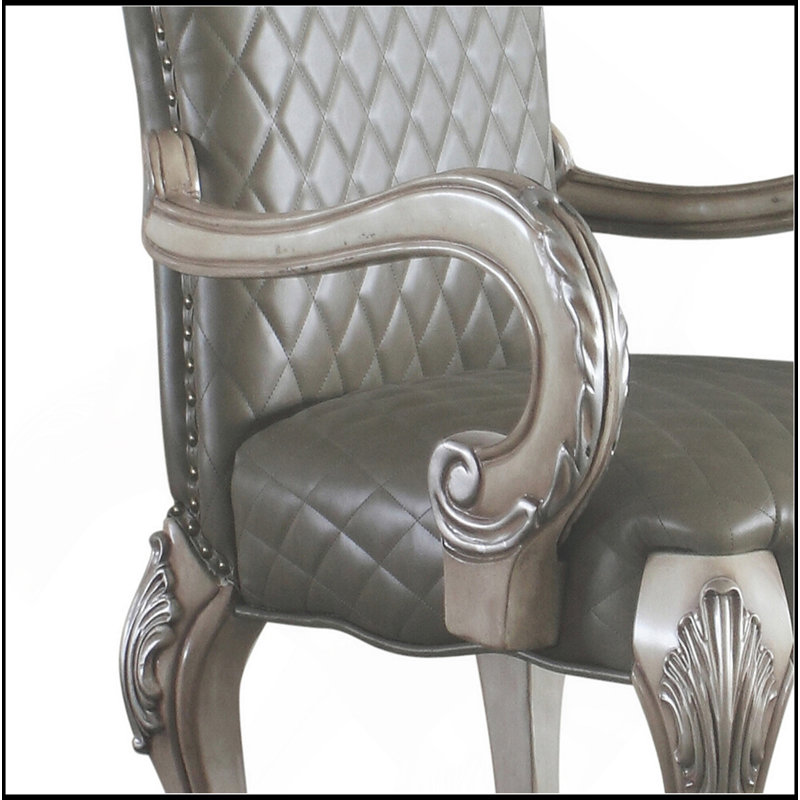 Ensemble de 2 chaises grises et rétro blanc cassé