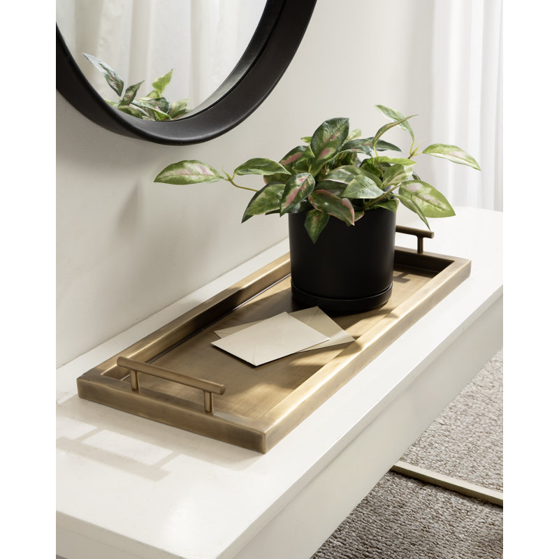 Halsey Decorative Metal Rectangle Tray