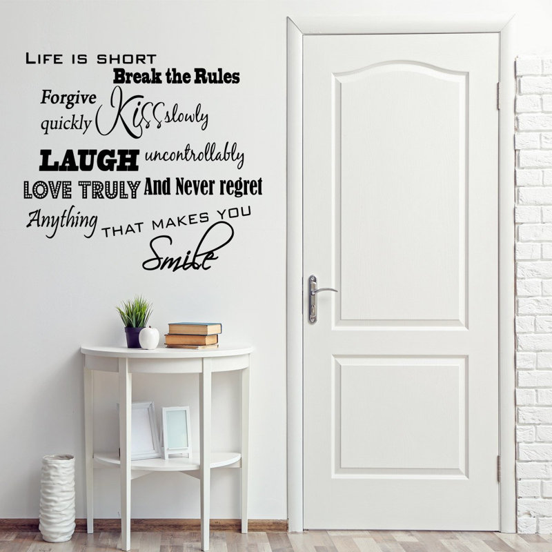 Dransfield Text & Numbers Wall Decal, 21.5" H x 27" W