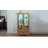 Glass Cabinet Lighted Glass Cabinet Curio Display Cabinet with Adjustable Glass Shelves 2 Doors and 1 drawer Cabinet Bulb Included-1995212186-1995215181