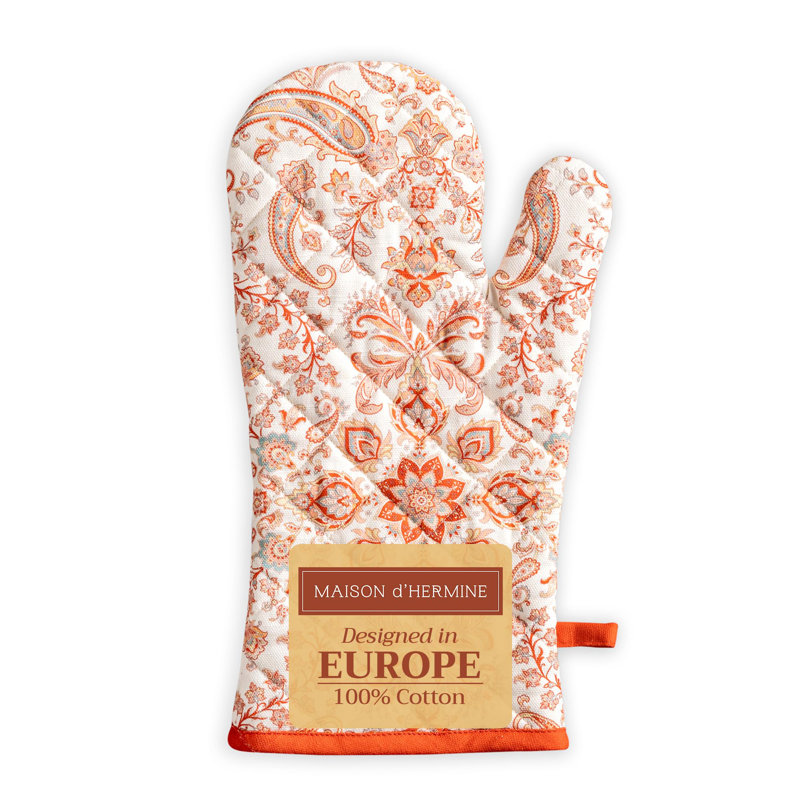 Maison d'Hermine Cachemire 100% Cotton Oven Mitt - 7.5" x 13"