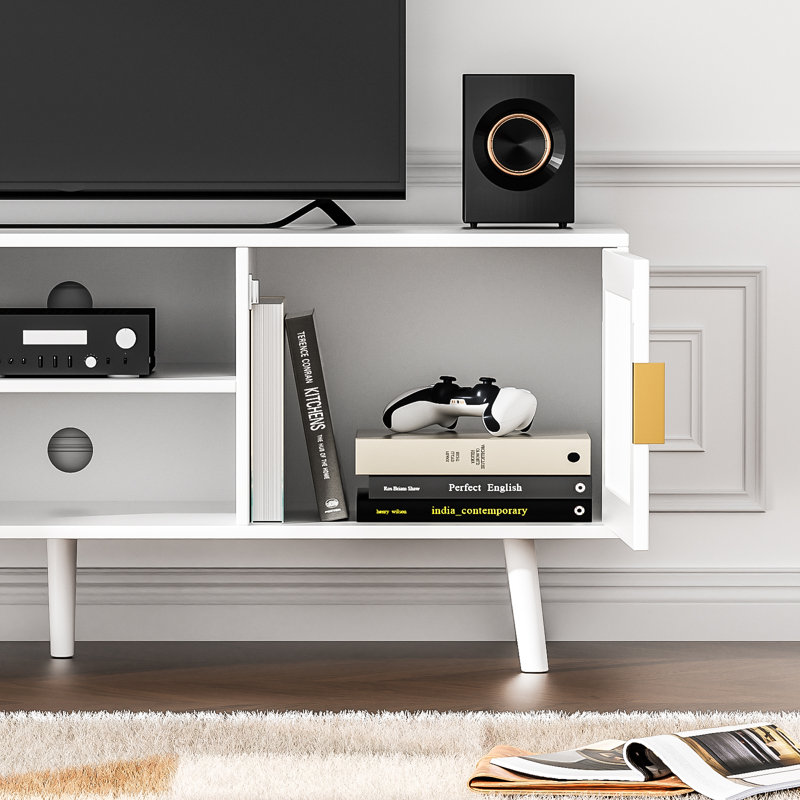 Meuble télé Boyt pour téléviseur de 55 po ou moins avec meuble de rangement