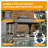 12' x 14' Hardtop Gazebo with Drainage System, Galvanized Steel Outdoor Canopy with Privacy Curtains & Mosquito Netting-125985991-125985994