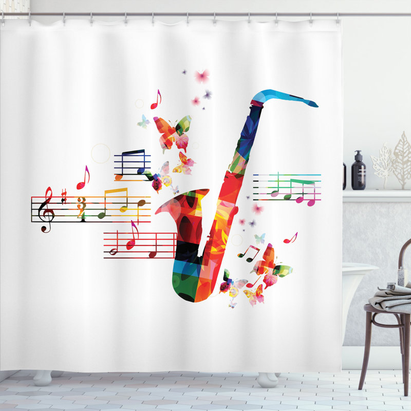 Shower Curtain with Hooks Included, 75" H x 69" W