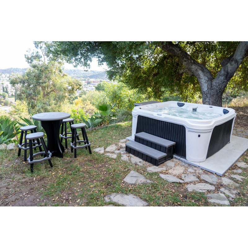 Tecoma Patio Seat, Deep Gray, Black