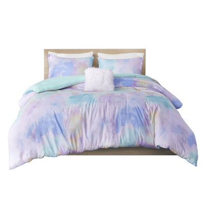 Dreamy Watercolor Tie Dye Bedding Sets, Polyester, Artistic Bedroom Decor