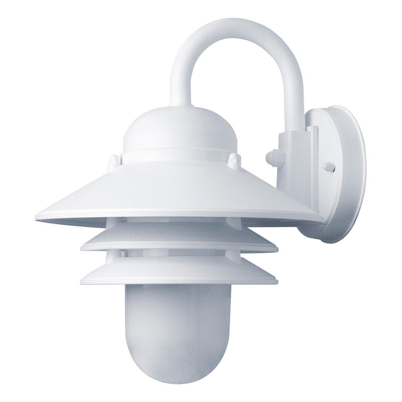 Solus Nautical Outdoor Wall Lantern, White, 3000K, Opal