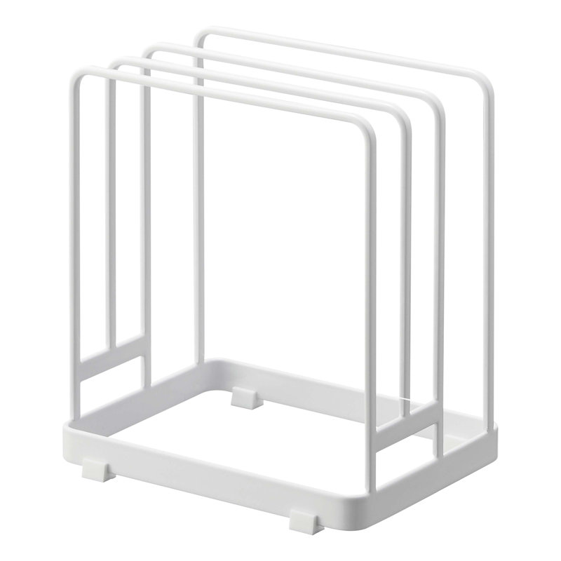 White Steel Kitchen Cutting Board Holder