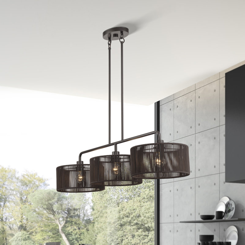 Lustre linéaire extra large Yount, Bronze, Brun