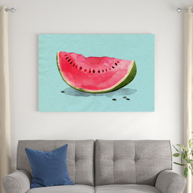 Melon d'eau d'été I, H 32 po x l 48 po x P 1,25 po