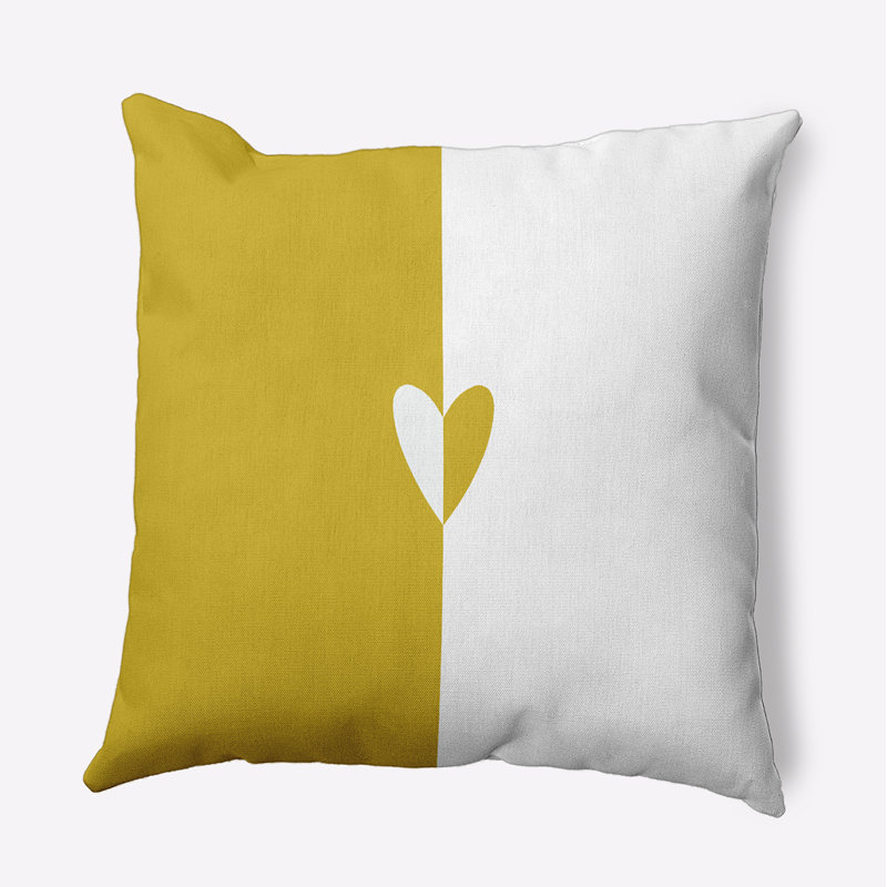 Coussin décoratif en polyester intérieur / extérieur, H 16 po x l 16 po, Carré