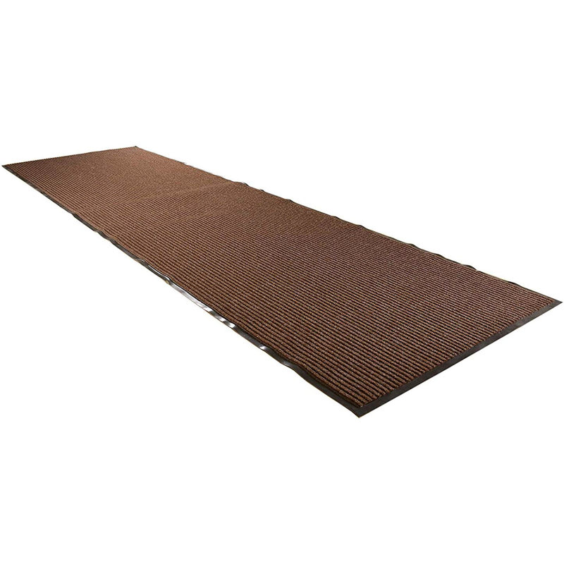 Tapis d'entrée antidérapant Meltham, Brun, Rectangle 3 pi x 10 pi