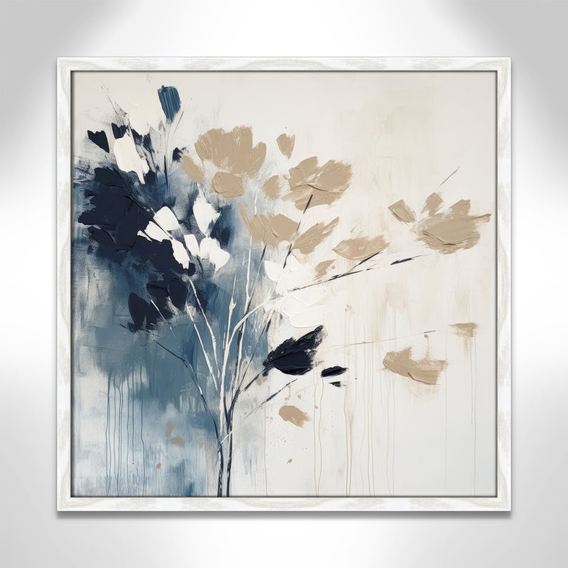 «Bliue Earthly Neutralité I» par Irena Orlov, L 23,5 po x H 23,5 po, Impression encadrée, Grain de bois blanc