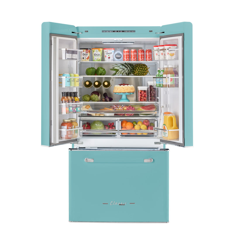 Réfrigérateur à porte française avec distributeur de glaçons 36,5 pieds cubes Classic Energy Unique Unique Appliances
