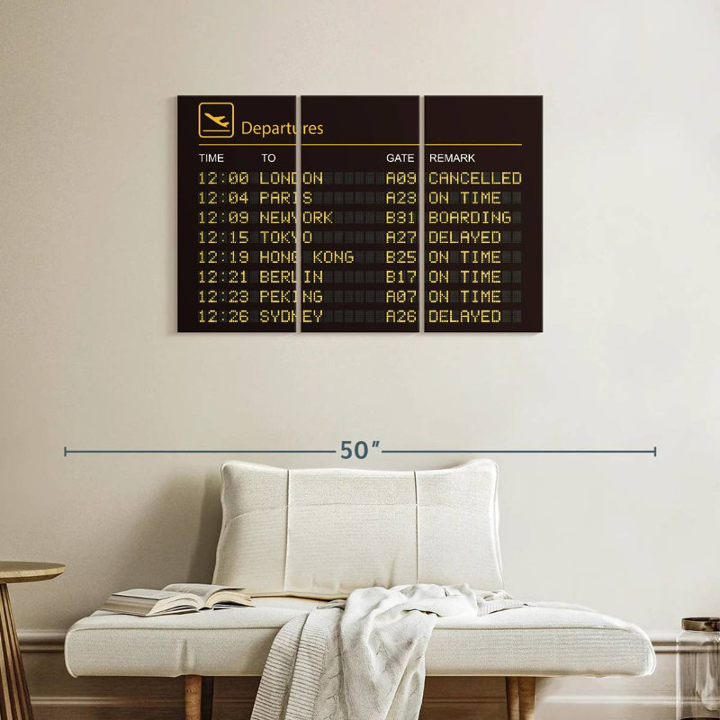 Ensemble de voyage sur toile 3 pièces, H 24 po x l 38 po x P 1,25 po