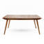 Table de salle à manger d'extérieur en bois d'acacia massif 69 pouces, durable et élégante pour les réunions de famille
