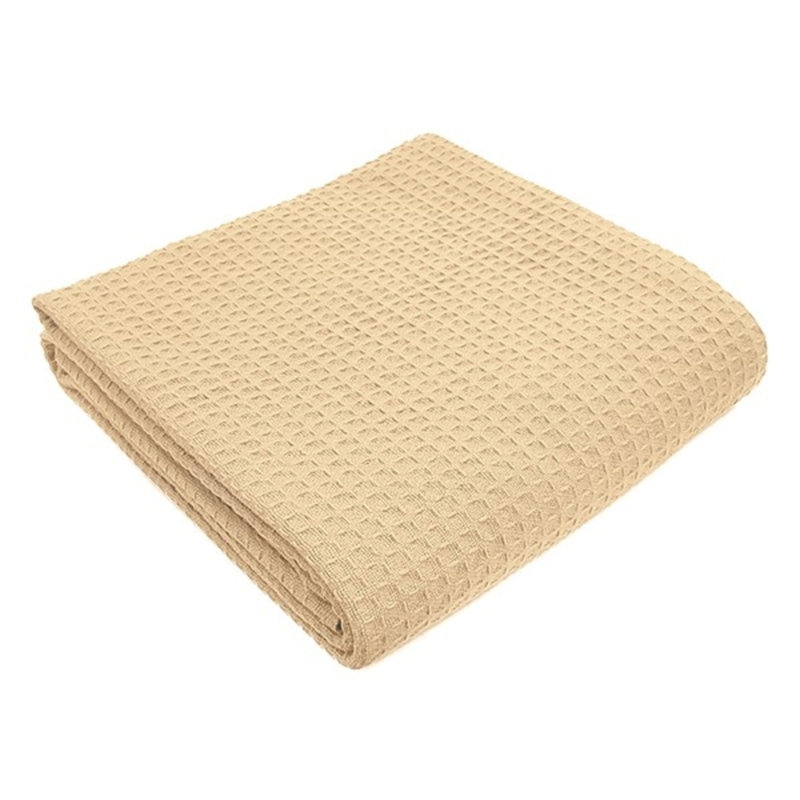 Couverture en coton ISC Rifz, Double, Naturel