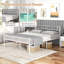 Single Double Size Bed Frame with Headboard, 30cm Underbed Stroage, Metal Platform Bed with Steel Slats Support, No Boxing Spring Needed-1695210570-1669045508