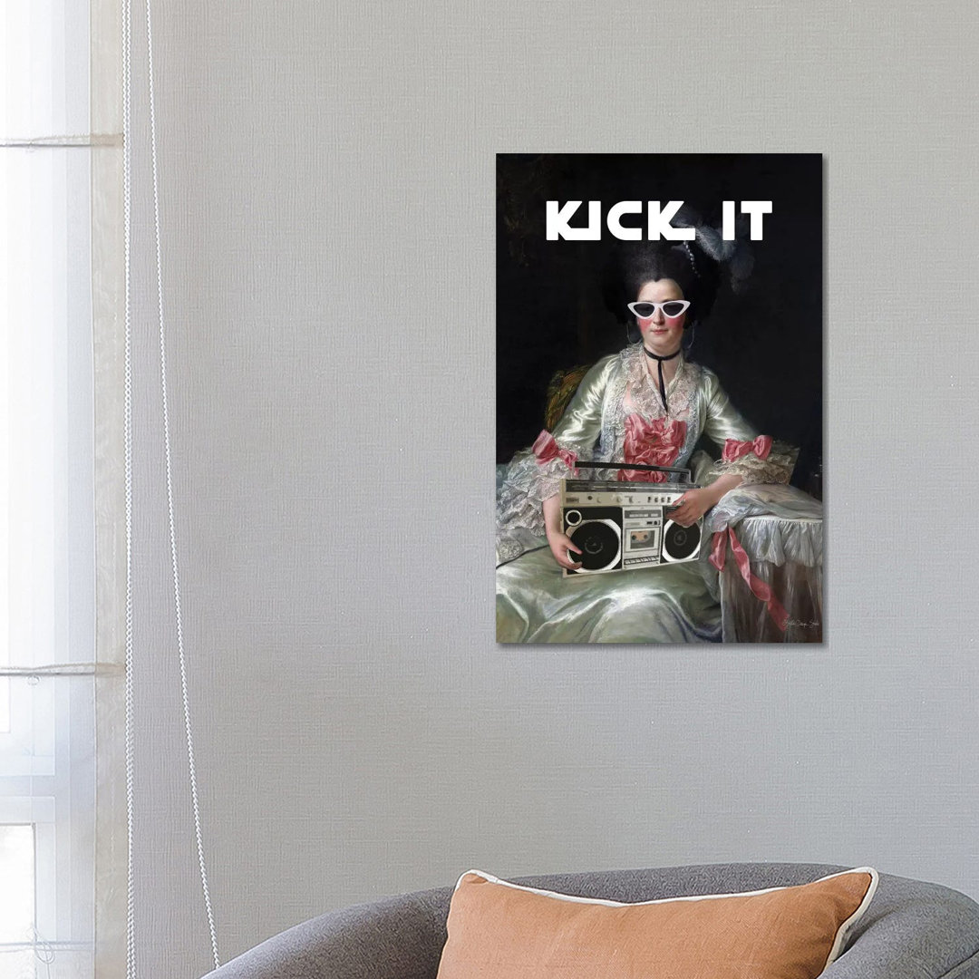 Kick It von Stellar Design Studio - Galerie-verpackte Leinwand Giclée auf Leinwand